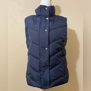 Gap outdoor Edition winter warmth puffer vest navy dots women’s size small